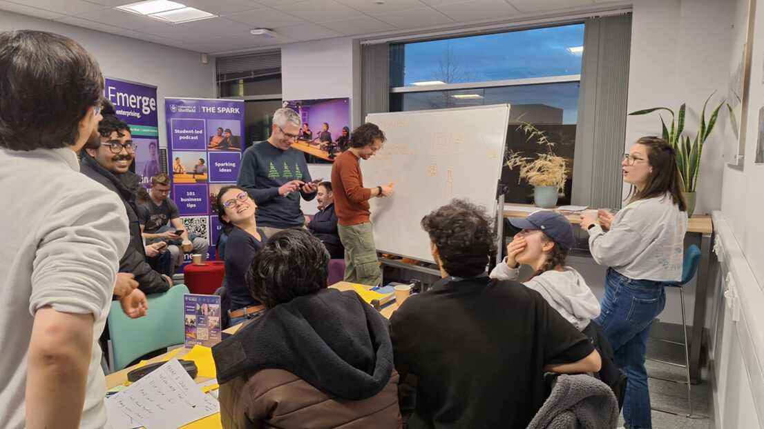 Group of students talking 