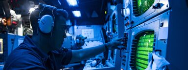 Sonar Technician at work