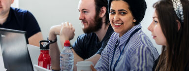 Students studying together in a seminar 