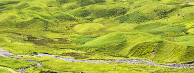 Drumlins left over by the retreating glaciers in the Langdale Valley, Lake District, UK