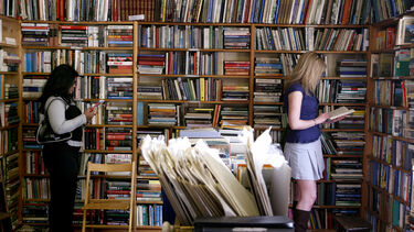 Inside a bookshop