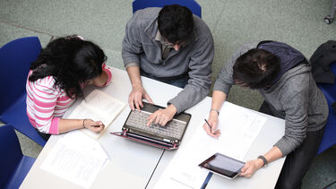 Students with laptops