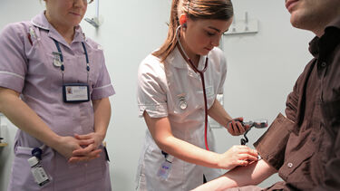 Image of Samantha Treloar, PG Dip Nursing Studies student with stethoscope