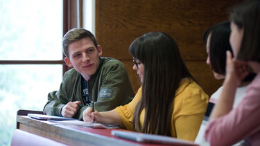 Postgraduate students from the Department of Sociological Studies in lecture theatre