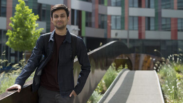 Postgraduate student Arjan poses for the camera. 