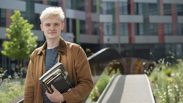 Student outside Jessop West