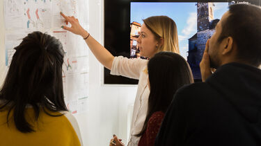 Sustainable Architecture students at exhibition