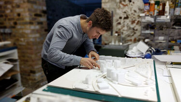 Student working in architectural practice