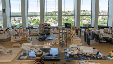 Summer Exhibition models in Arts Tower Studios