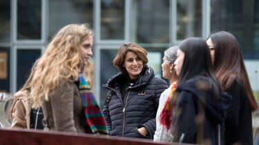 A group of students outside Jessop West.