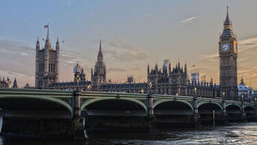 A picture of westminster as seen from the Thames