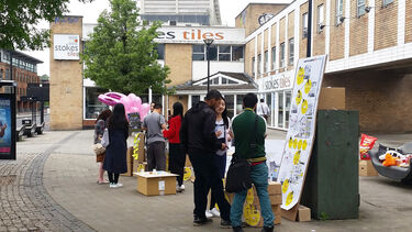 MA in Urban Design studenst working on project in Sheffield