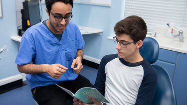 older child at dentist