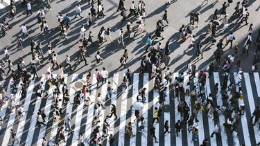 People crossing the road