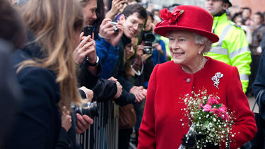 The Queen on a visit to the University
