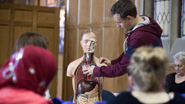 DLL Health and Human Sciences student with resources 