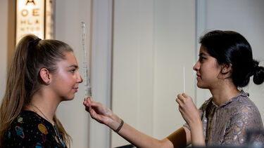 Orthoptics students carrying our clinical tests