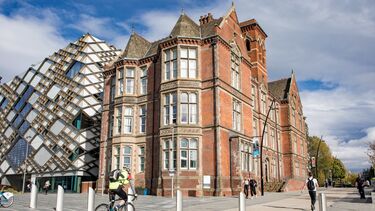 Exterior view of Jessop Building and the Diamond