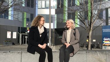 Student in front of Jessop West