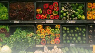 vegetables on a shelf