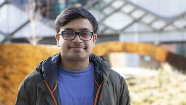 Vamsi Sai Turlapati standing outside the Diamond