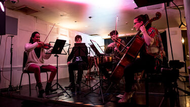 String Quartet performing on stage 