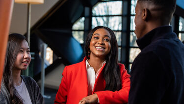 Chinonyerem Olumba inside the Diamond smiling