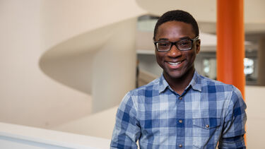 Akinmi Akingbade, Aerospace Engineering student and scholarship recipient in the Diamond