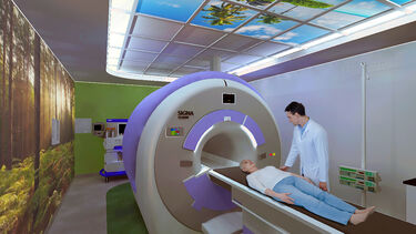 The scanning room inside the Sheffield Scanner facility