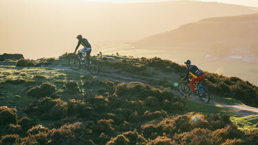 Cyclists in the Peak District