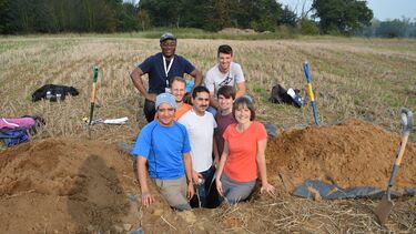 Anna Krzywoszynska at a soil science training event