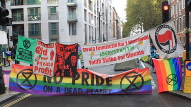 A climate demonstration in Aberystwyth