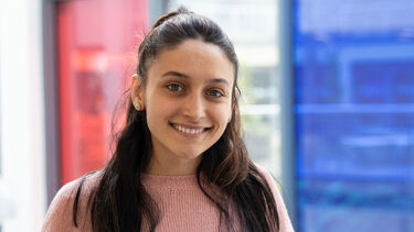 Julia Dima, a postgraduate student on the MSc Management and International Business course.