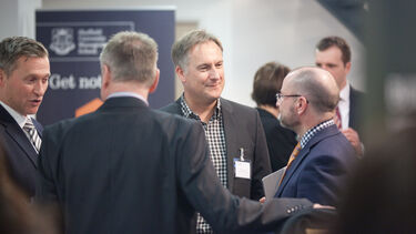People networking at an event