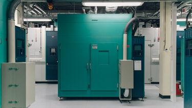 Outside of a green growth chamber