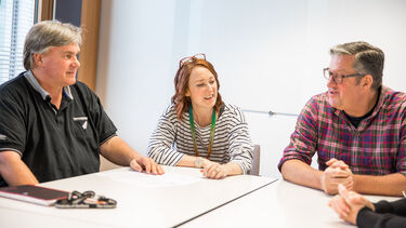 Staff members from the Department of Archaeology in a meeting.