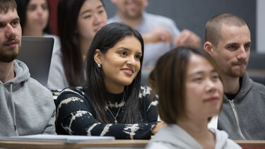 A student in a lecture