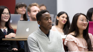 Undergraduate students in a lecture