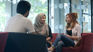 Management School - Students sitting and talking