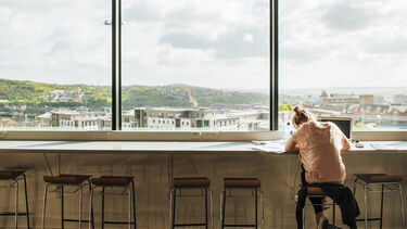 Student studying in IC
