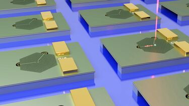 Quantum computing chip render