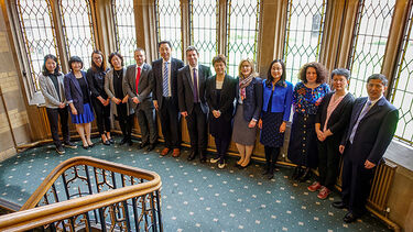 Academics from the University of Shaffield and Nanjing University in Firth Court