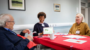 A student learning in Human Communication Sciences.