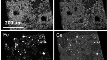 Micro-focus x-ray fluorescence data obtained for simulant Fukushima fuel debris