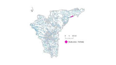 A map showing the study site at Fishlake