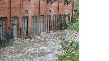 A picture of the flooding in Rotherham, 2007