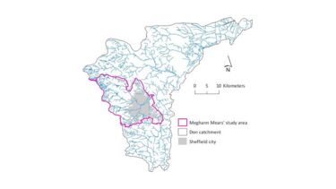 A map showing the study area for the carbon storage project