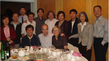 Alan Walker having dinner with the Department of Social Work at Hong Kong Baptist University during his time as a visiting professor
