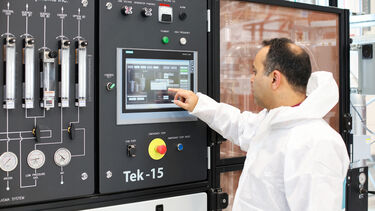 An engineer at the Royce Translational Centre tests the state-of-the-art equipment