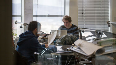 Landscape students in the studio